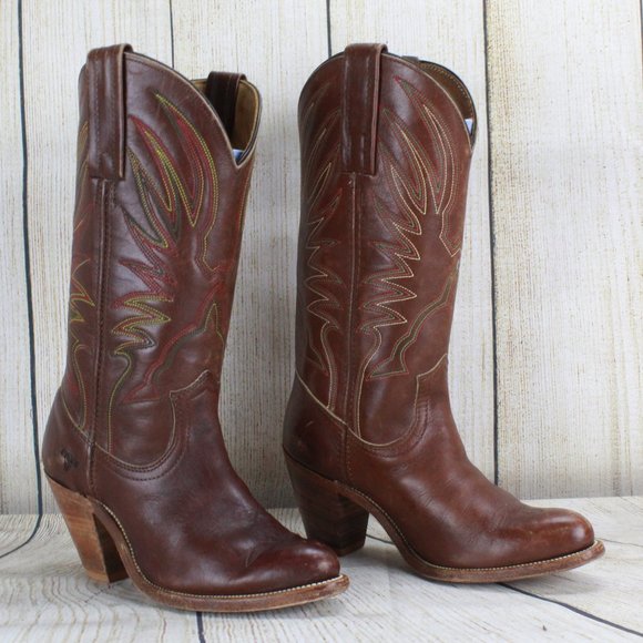 Frye Shoes - FRYE Vintage Western Cowgirl Heeled Boots Size 6